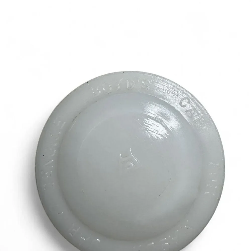 VTG White Glass Mason Jar Lid Insert Hazel Atlas Boyd's Cap Americana Farmhouse